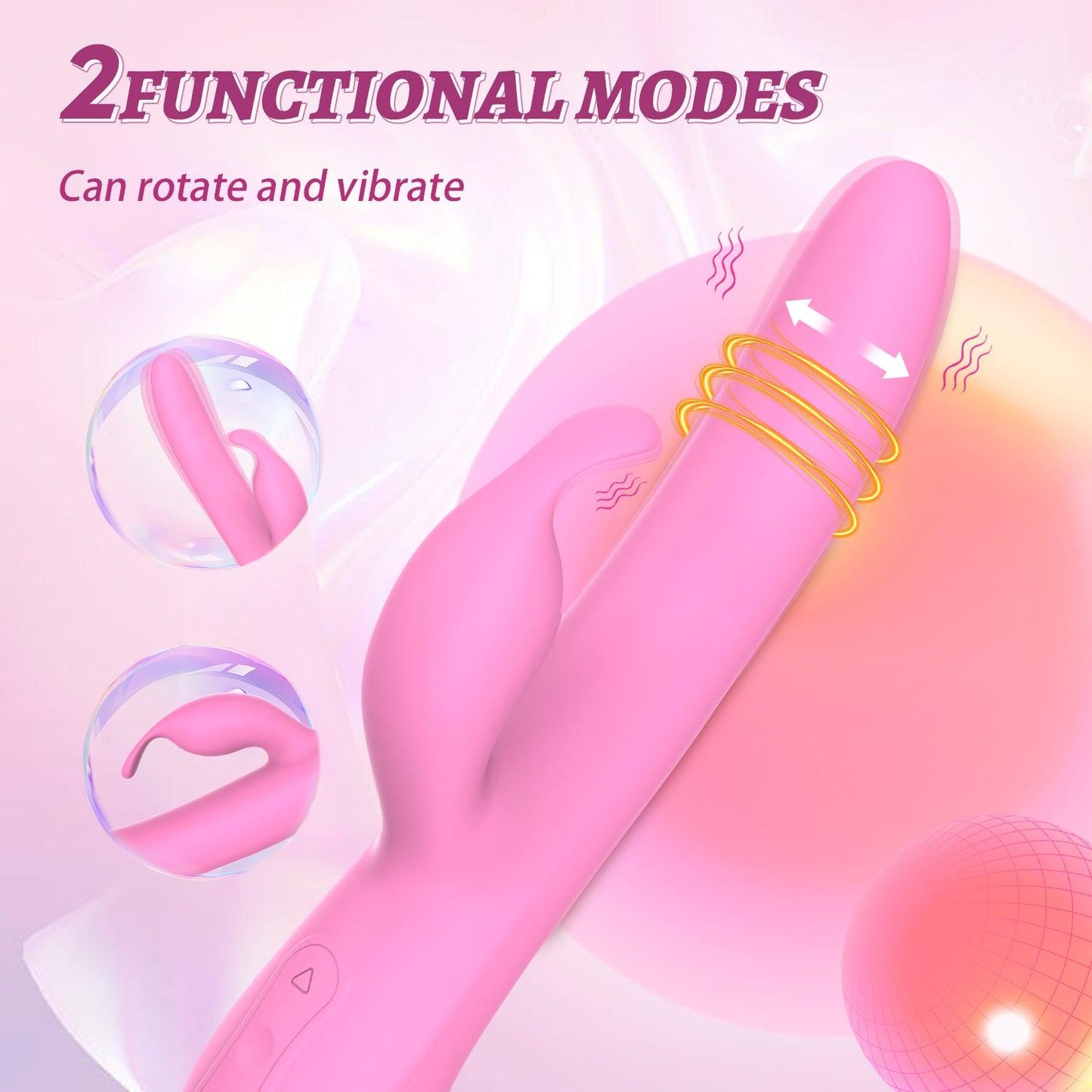 y.Love Newman 360 Rotation & Vibrating Ultra Wave Rabbit Vibrator