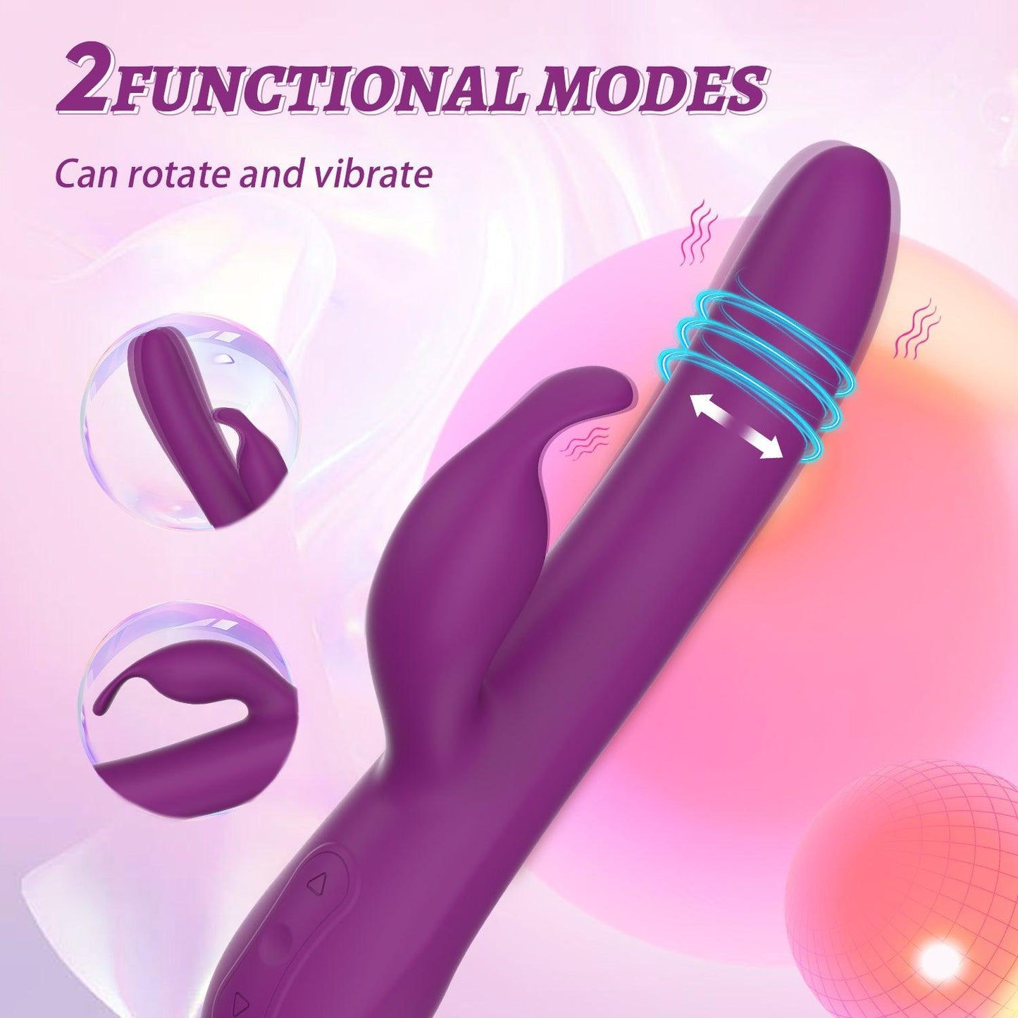 y.Love Newman 360 Rotation & Vibrating Ultra Wave Rabbit Vibrator