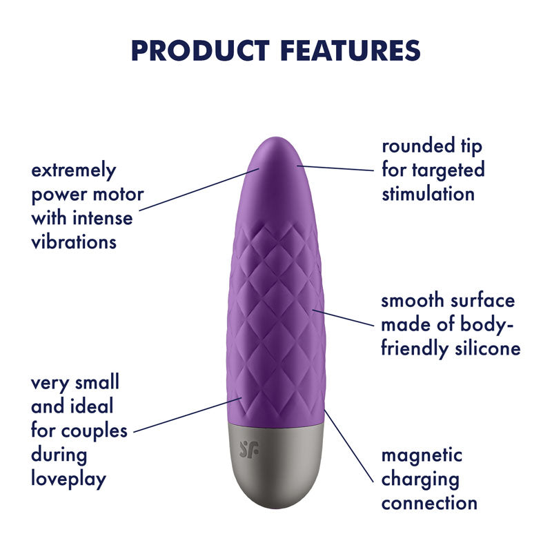 Satisfyer Ultra Power Bullet 5 Rechargeable Vibrator - Purple