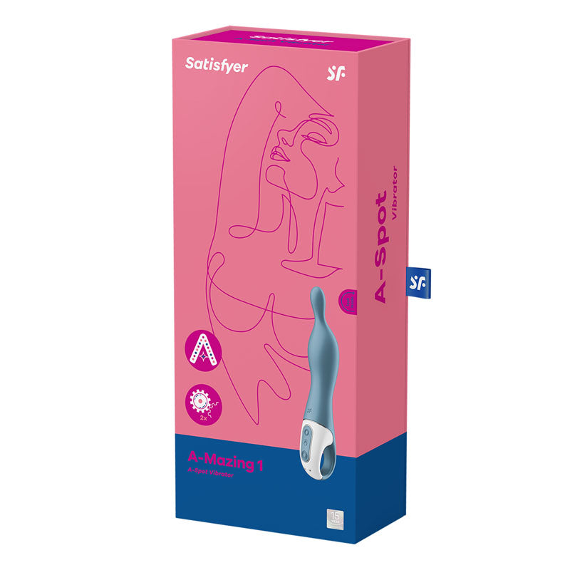 Satisfyer A-Mazing 1 A-spot Rechargeable Vibrator - Blue