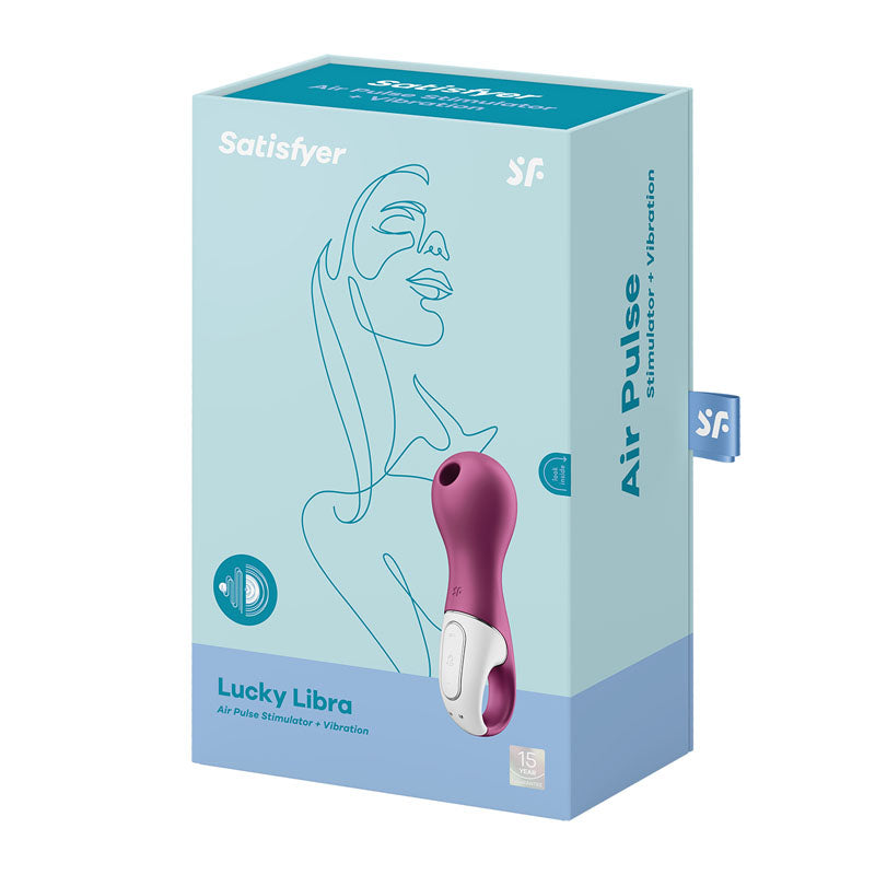 Satisfyer Lucky Libra Rechargeable Air Pulse Stimulator + Vibration - Plum