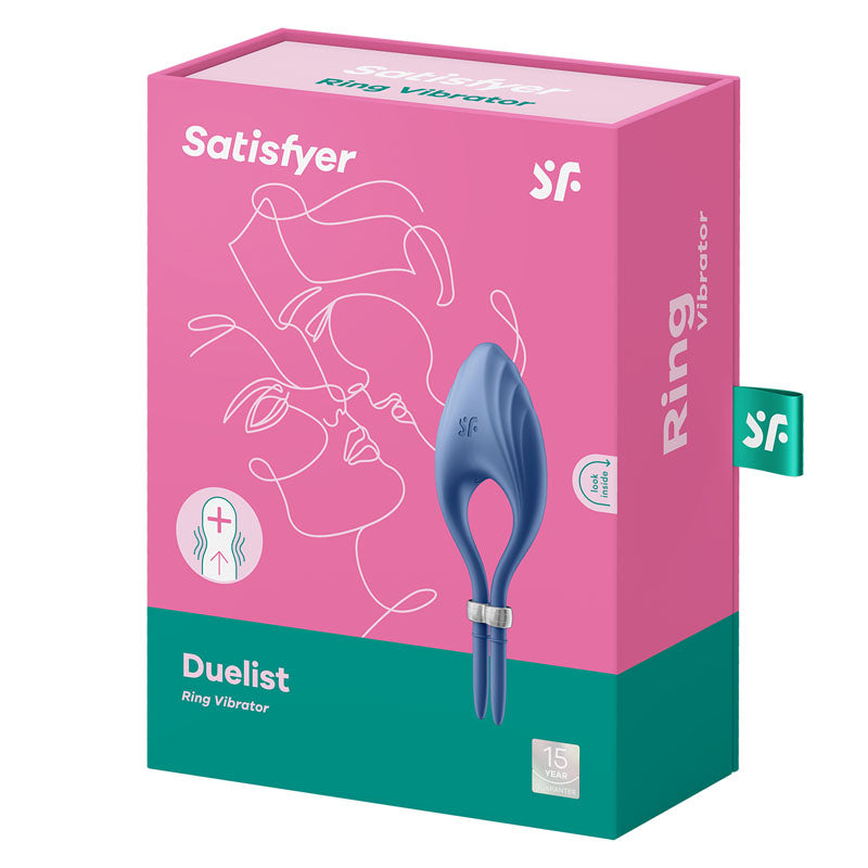 Satisfyer Duelist Rechargeable Adjustable Cock Ring - Blue