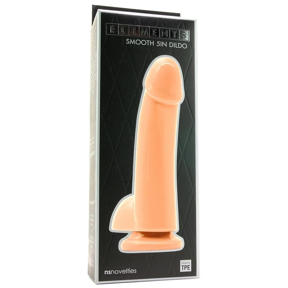 NS Novelties Elements Smooth 5" Dildo with Suction Cup - Light