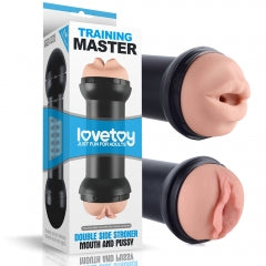 Lovetoy Products Training Master Double Side Stroker - Mouth & Pussy