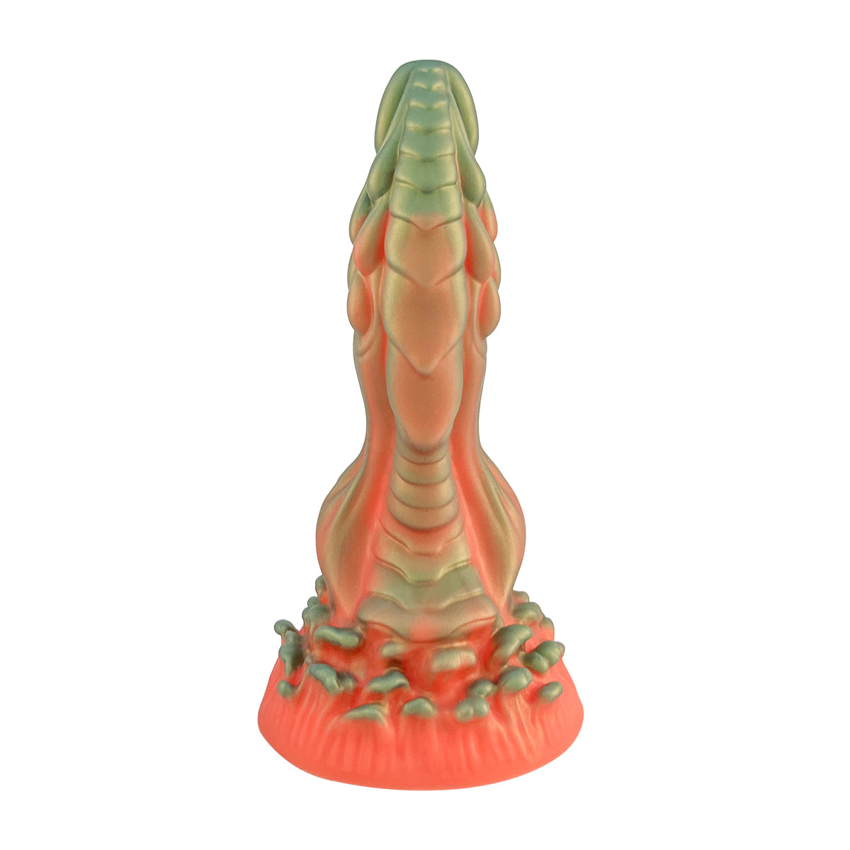 Liquid Silicone 7.3'' Small Dragon Dildo - Orange & Green