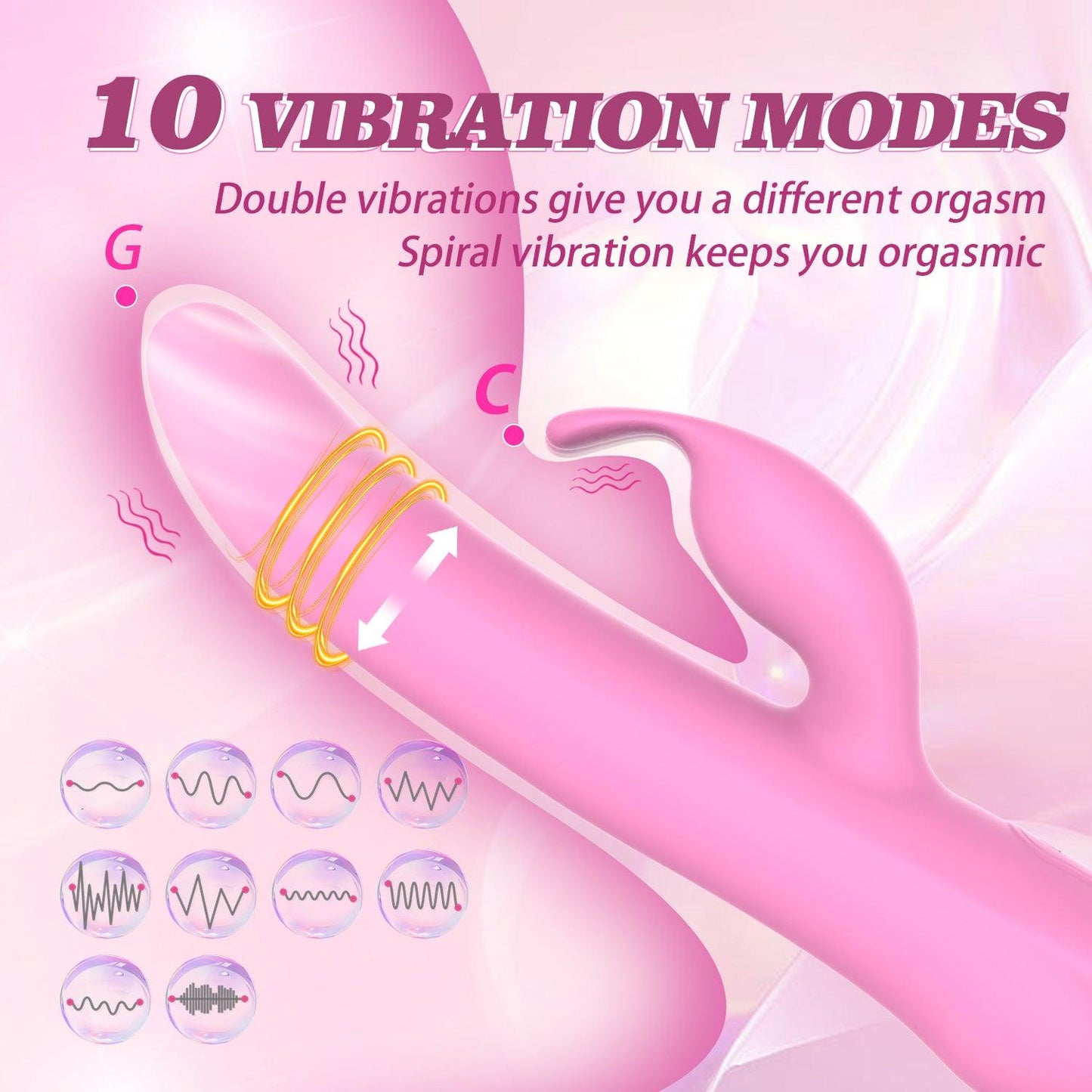y.Love Newman 360 Rotation & Vibrating Ultra Wave Rabbit Vibrator