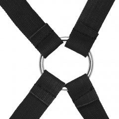 Lovetoy Products Struggle My Bed Restraints - Black & Silver