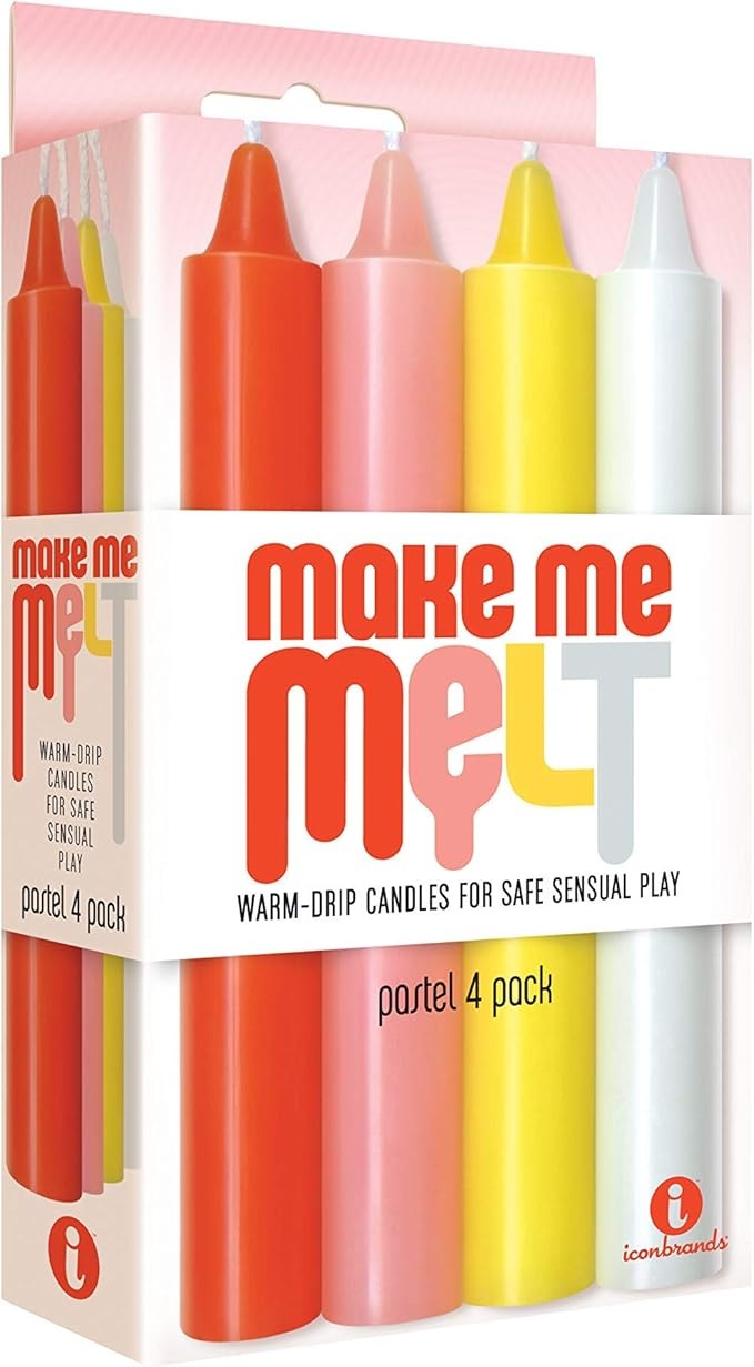 Icon Brands Make Me Melt Warm Drip Candles Pastel 4pk