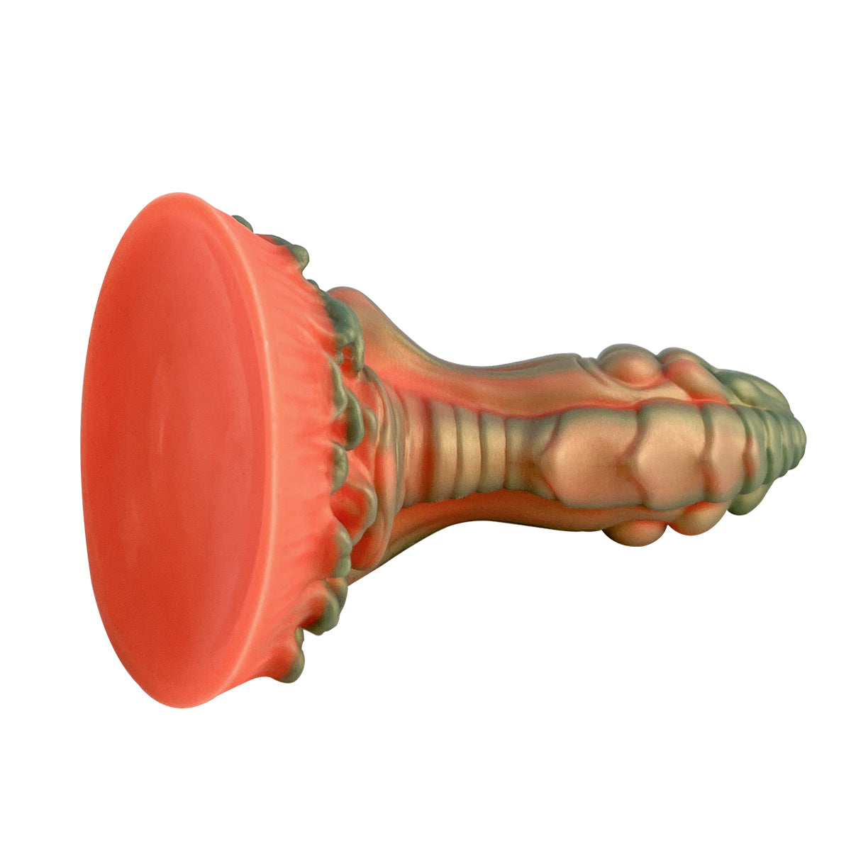 Liquid Silicone 7.3'' Small Dragon Dildo - Orange & Green