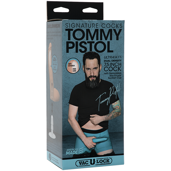 Doc Johnson Signature Cocks Tommy Pistol 7.5" Cock with Removable Vac-U-Lock Suction Cup