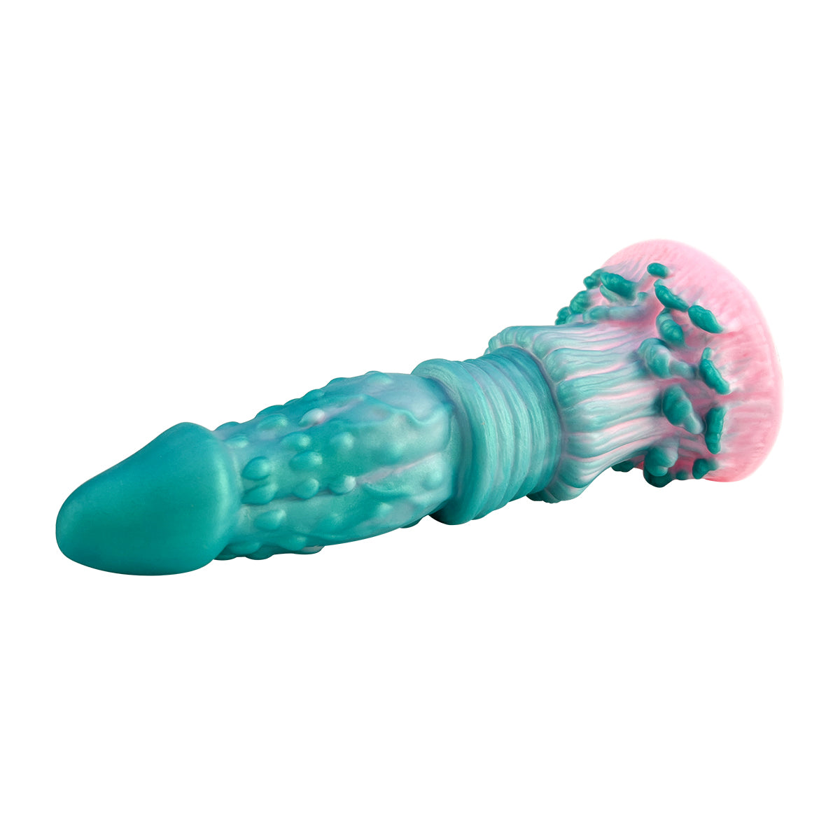Liquid Silicone 8.3'' Medium Dragon Dildo - Blue & Pink
