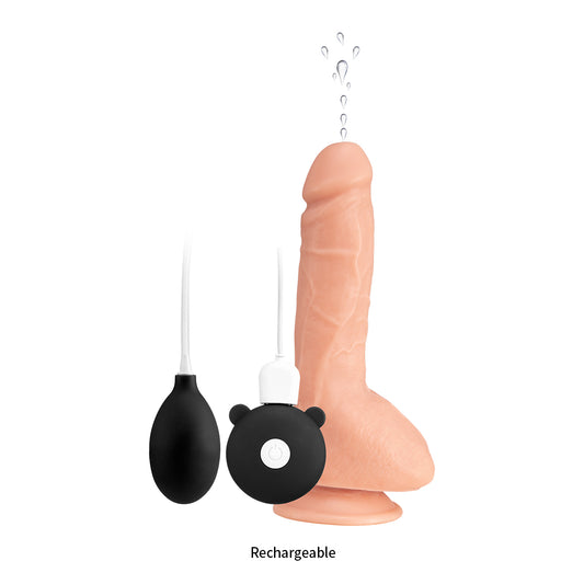 X-Men QSP-28 Lifelike Pleasure Squirting & Rechargeable 9'' Dildo - Light
