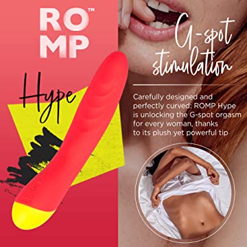 Romp Hype Rechargeable Silicone G-Spot Vibrator - Orange