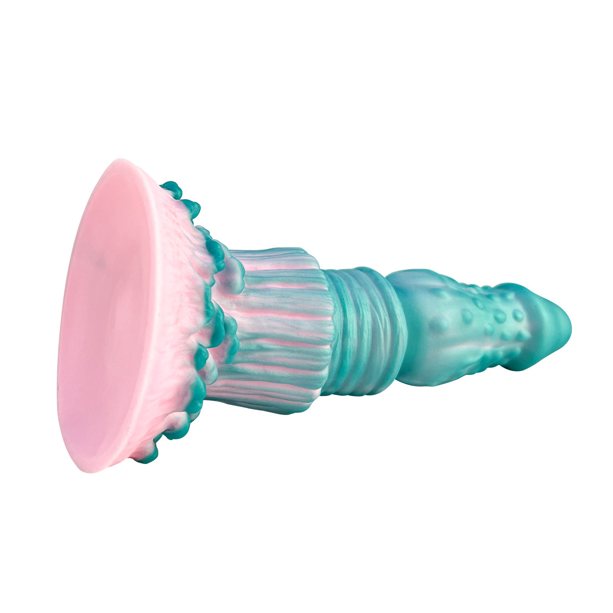 Liquid Silicone 8.3'' Medium Dragon Dildo - Blue & Pink