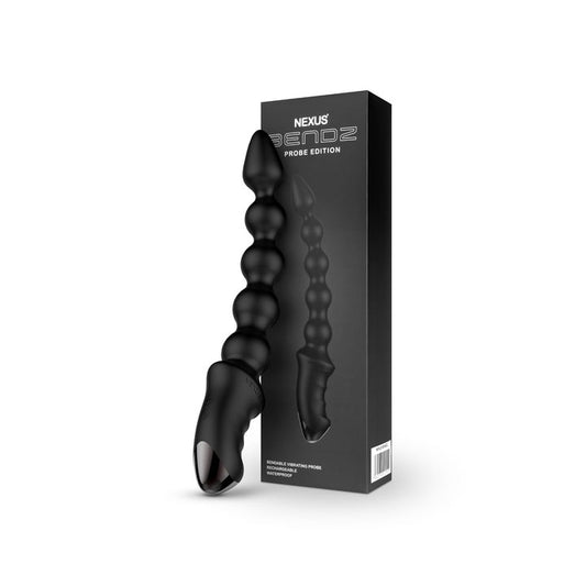 Nexus Bendz Bendable Rechargeable Vibrating Probe Edition - Black