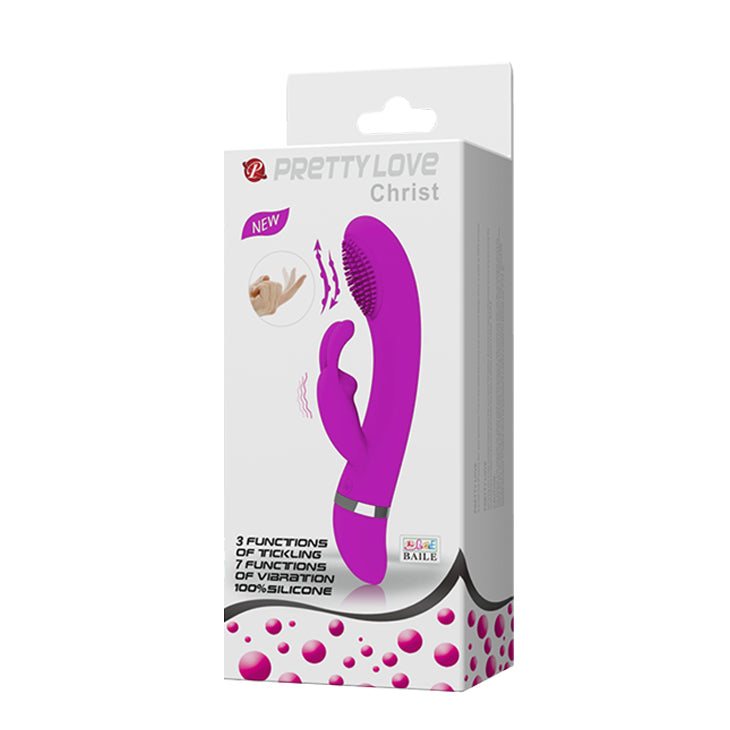 Pretty Love by Baile Silicone Rabbit Vibrator Christ - Purple