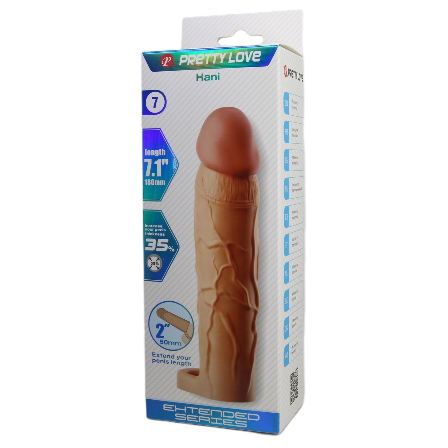 Pretty Love Hani 2" Extended Series Penis Sleeve with Ball Strap