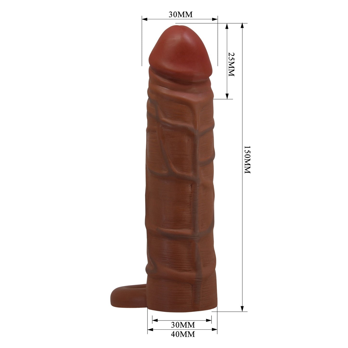 Pretty Love Kaile 1" Extended Series Penis Sleeve with Ball Strap