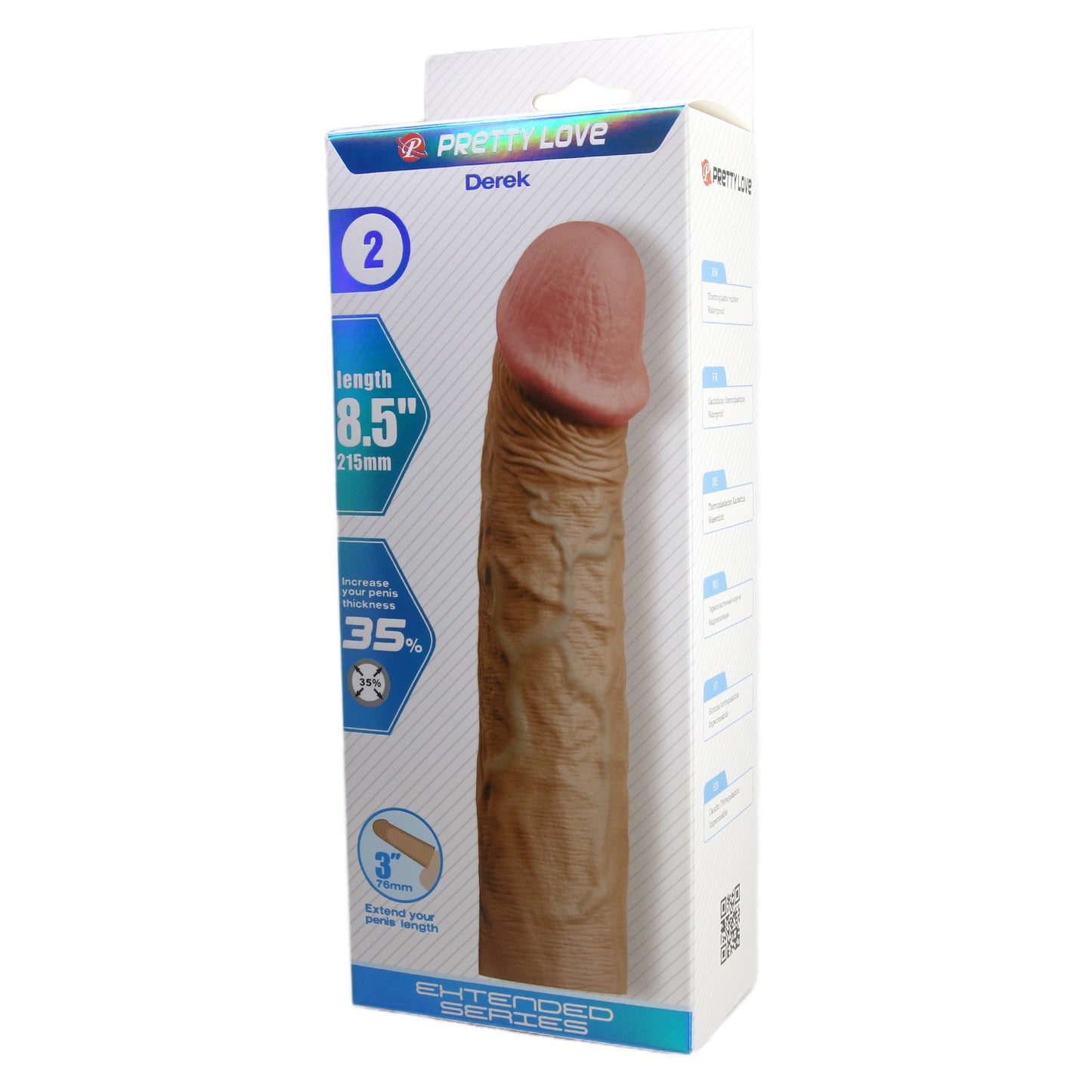 Pretty Love Derek 3" Extended Series Penis Sleeve