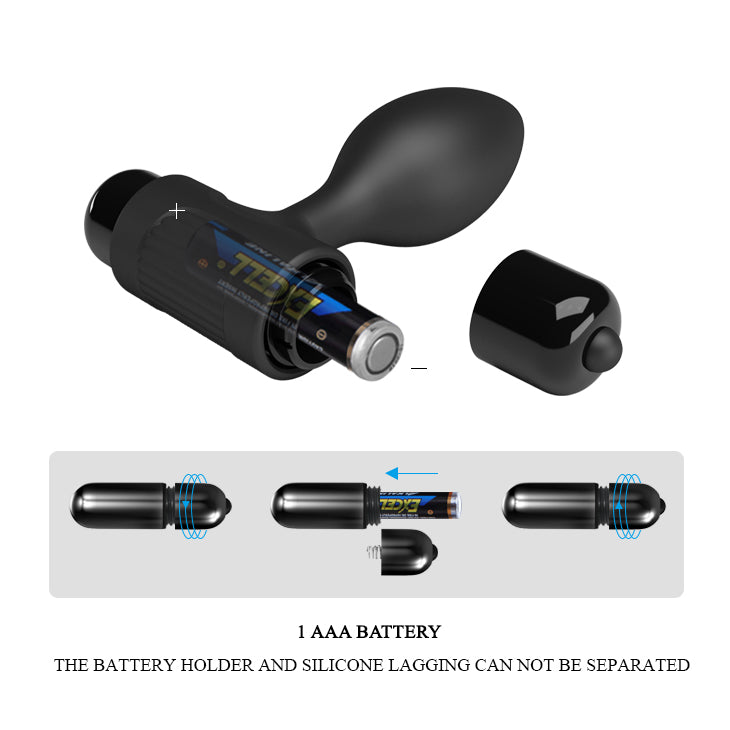 Pretty Love by Baile Vibra Vibrating Butt Plug - Black