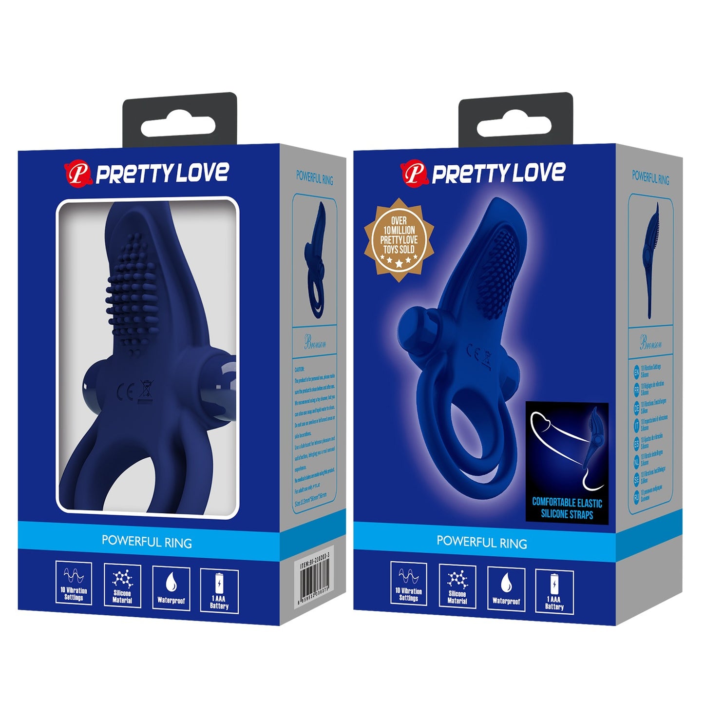 Pretty Love Bronson Powerful Rabbit Vibrating Cock Ring