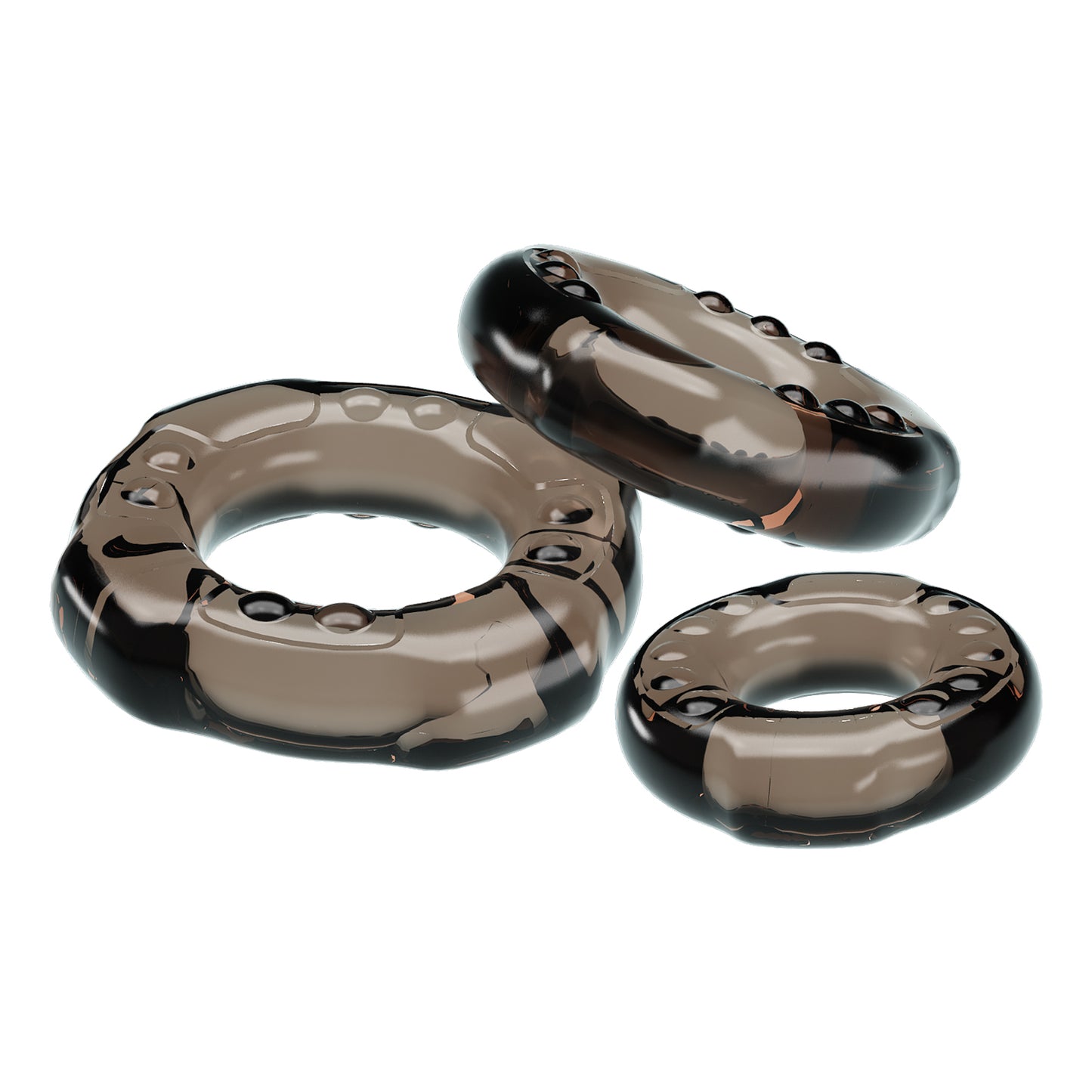 Baile Yvonne Stretchy Cock Ring Set 3pc