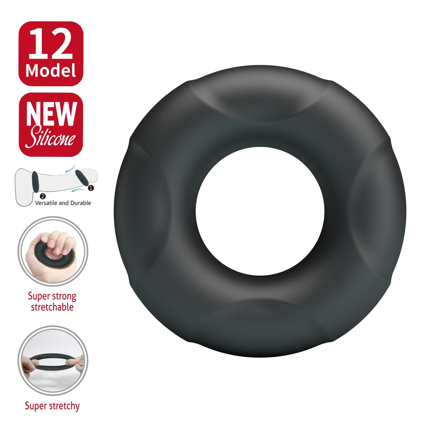 Baile Crazy Bull Arvell Silicone Cock Ring