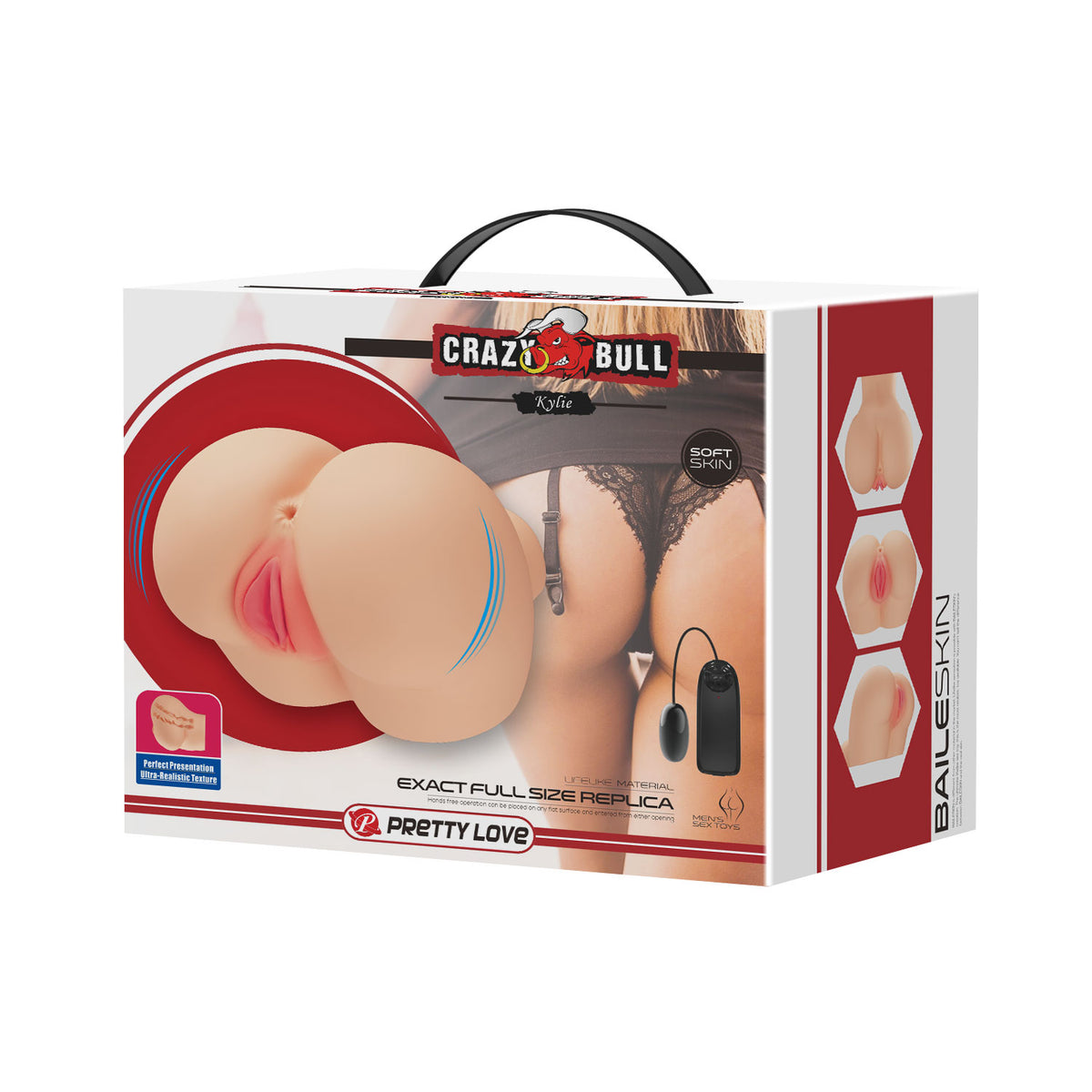 Crazy Bull Kylie Full Size Replica Double Entry Vibrating Masturbator