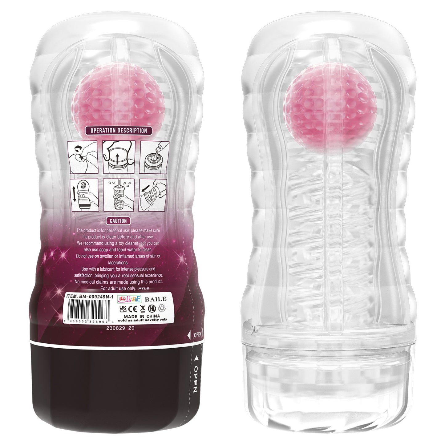 Pretty Love Black Hole Vacuum Cup Masturbator