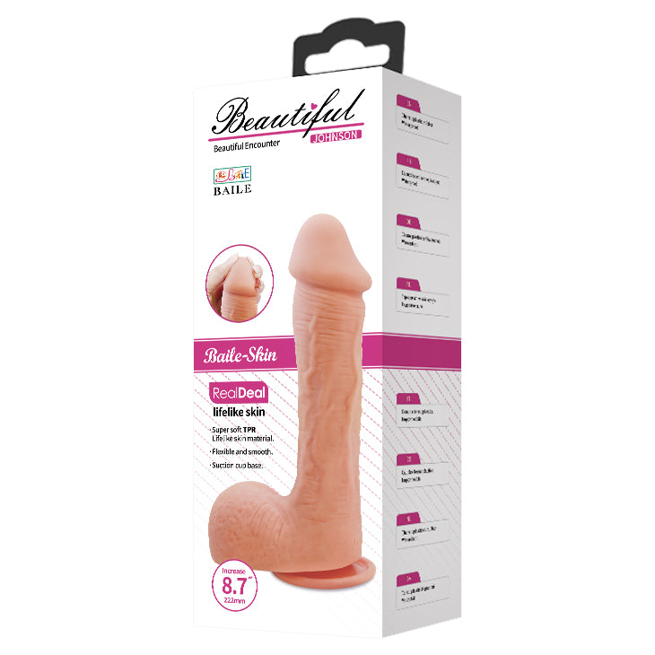 Beautiful Encounter Johnson 9.2" Realistic Dildo with Balls