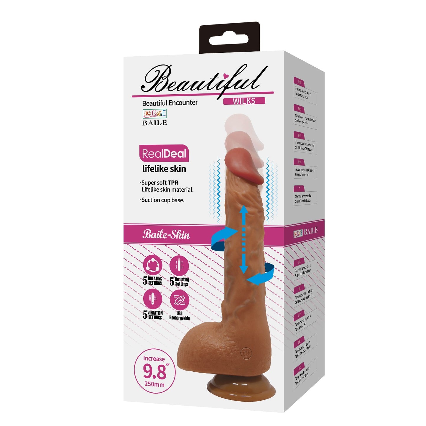 Beautiful Encounter Wilks Rechargeable 9.8" Thrusting & Rotating Vibrating Dildo