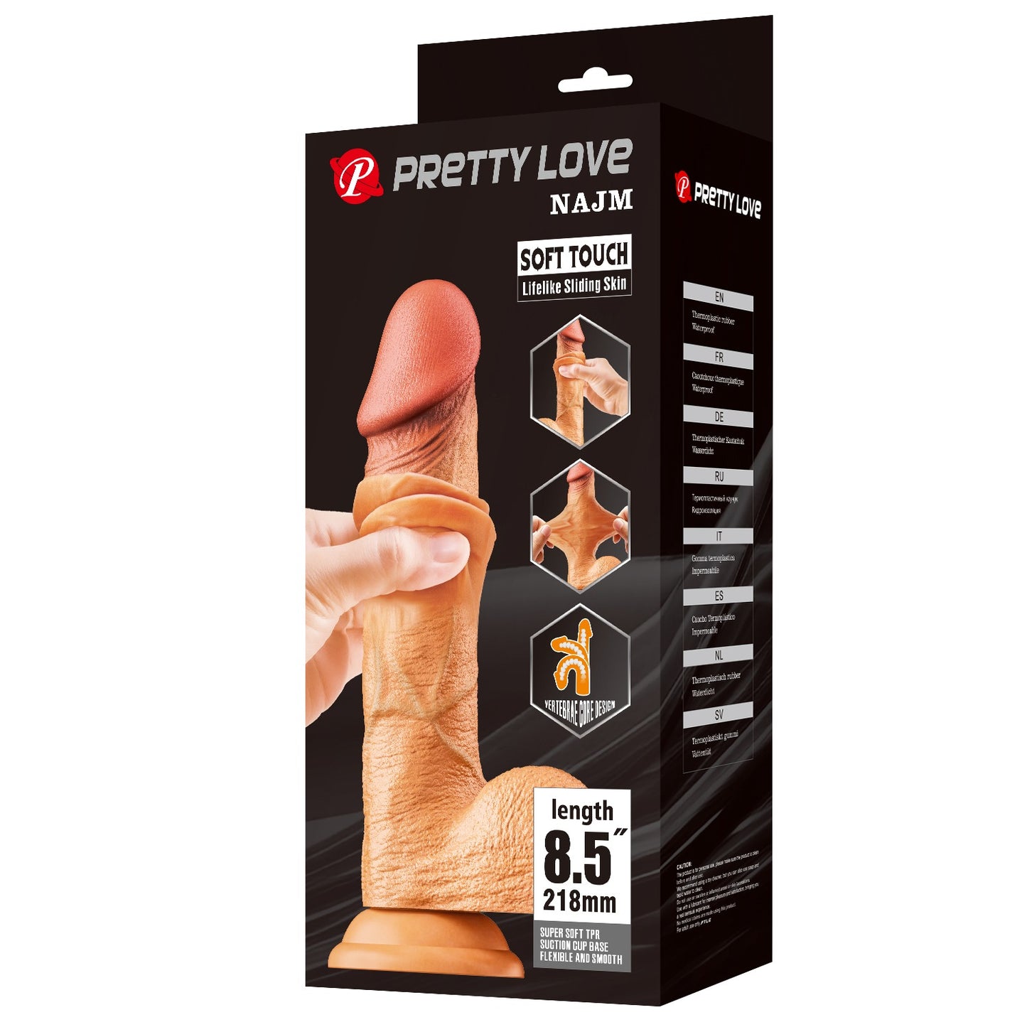 Pretty Love Najm 8.5'' Realistic Dildo with Balls