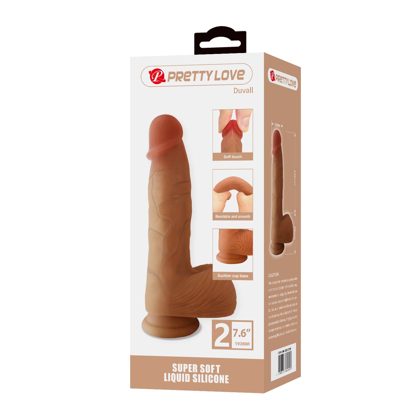 Pretty Love Duvall 7.6" Super Soft Liquid Silicone Dildo