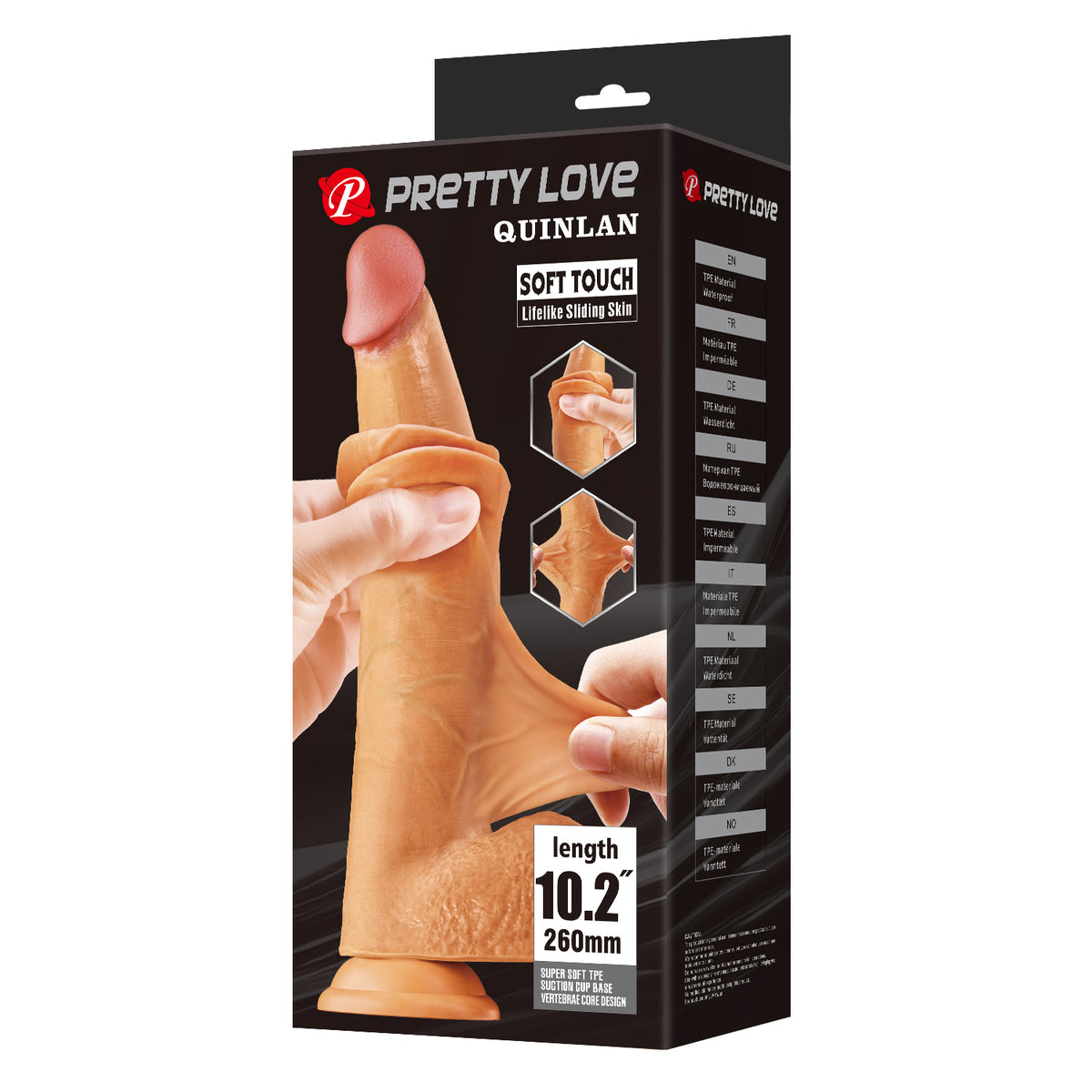 Pretty Love Quinlan 10.2" Sliding Skin Soft Touch Dildo