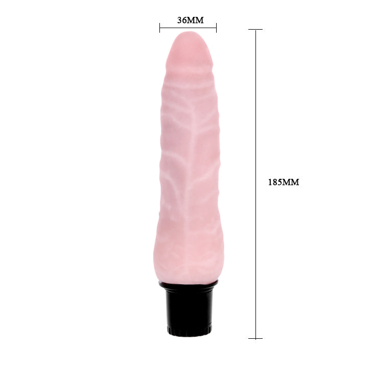 Baile The Realistic Cock 6'' Slim Multispeed Vibrator - Light