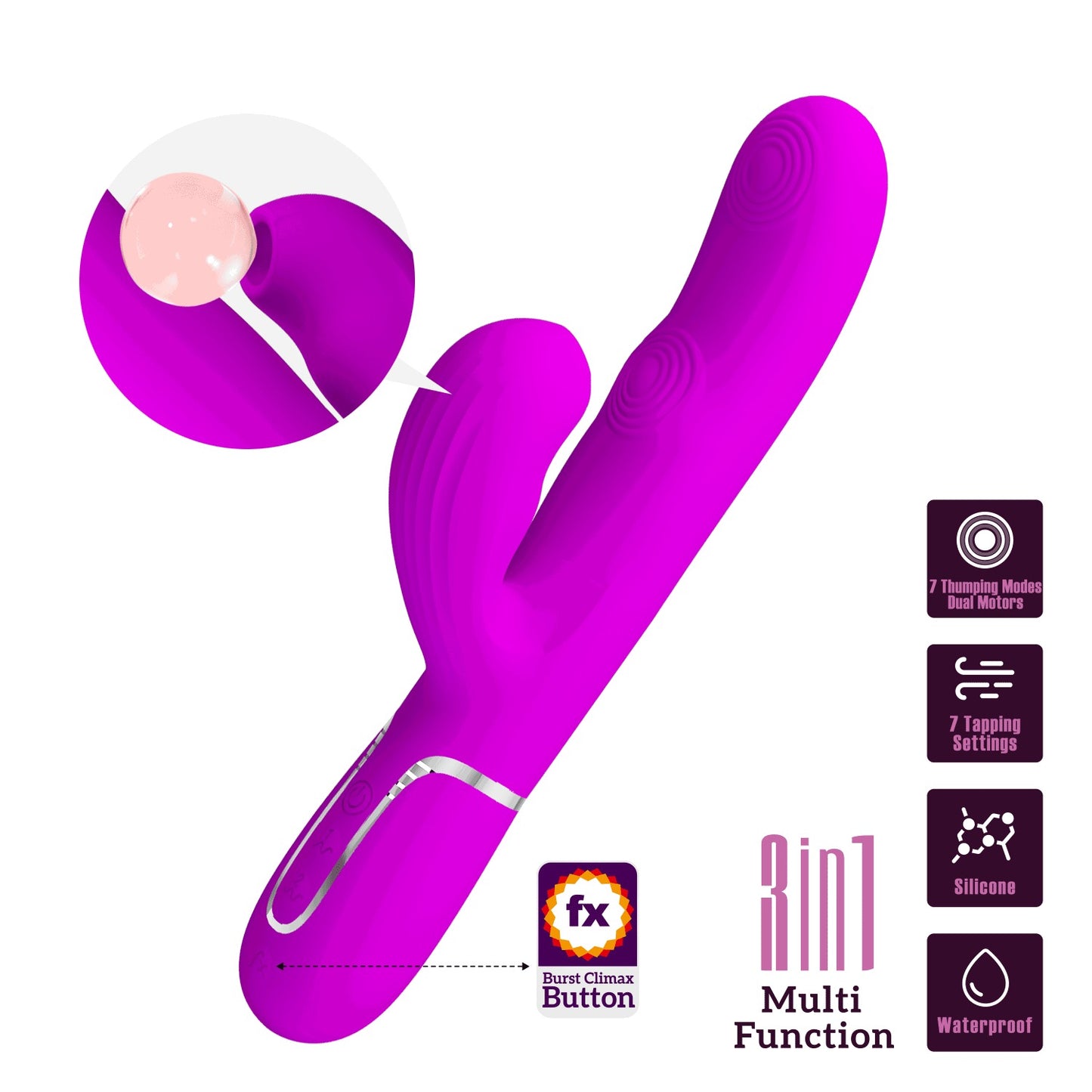 Pretty Love Twinkled Tenderness Thumping Rabbit Vibrator - Perdita