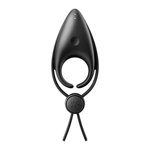 Satisfyer Rechargeable Adjustable Lasso Cock Ring Vibrating - Black