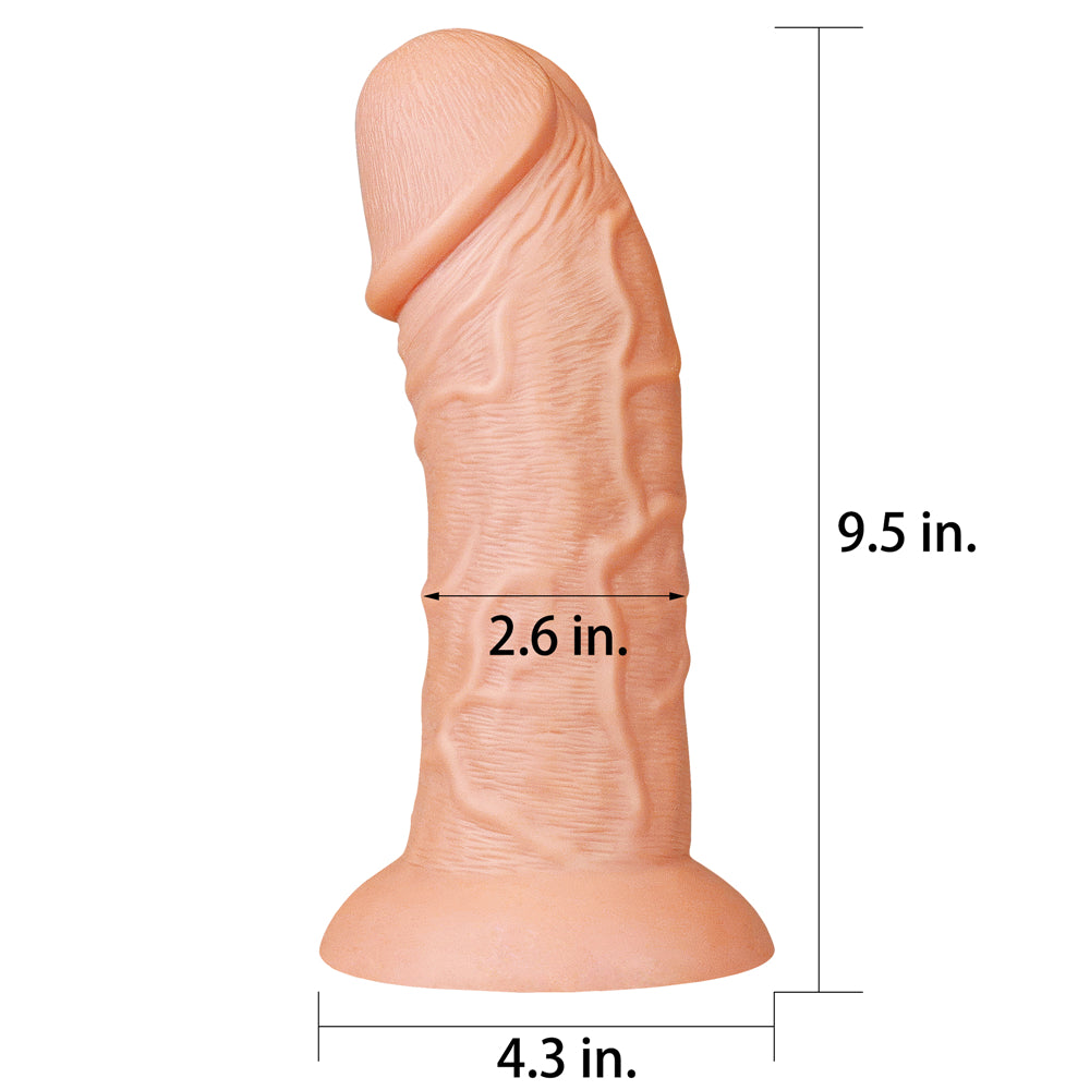 Lovetoy Products 9.5'' Realistic Curved Dildo - Light
