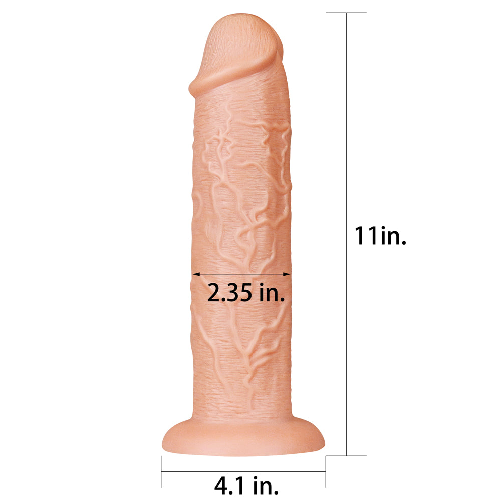Lovetoy Products 11'' King Size Realistic Long Dildo - Flesh