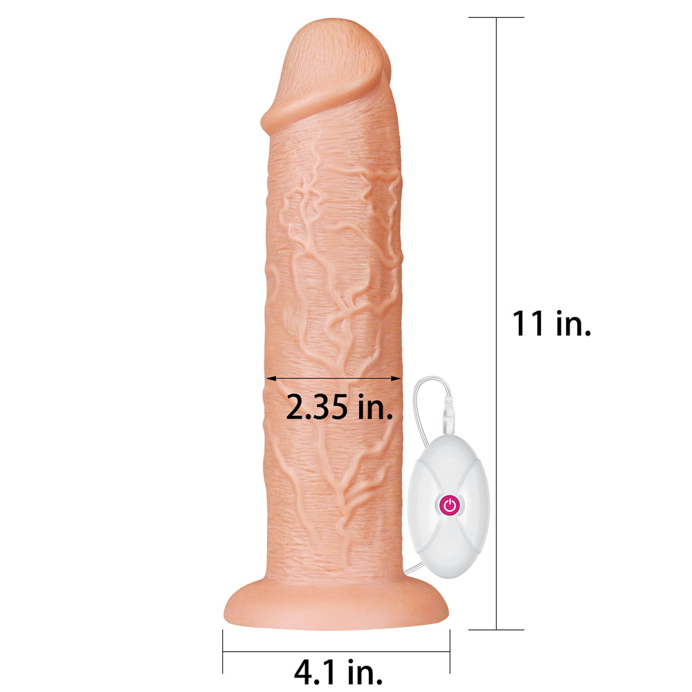 Lovetoy Products 11'' King Size Realistic Long Vibrating Dildo