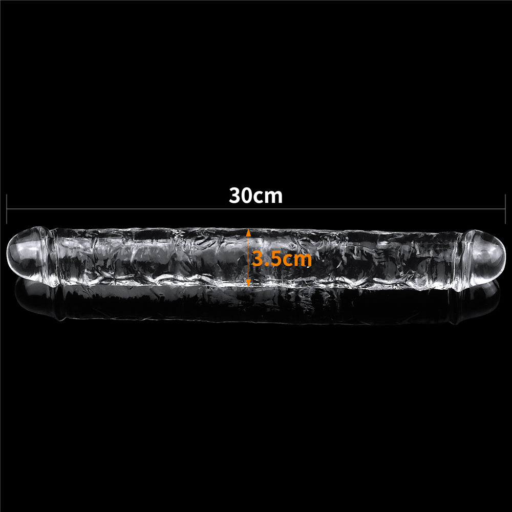 Lovetoy Products Flawless Clear 12" Double Ended Dildo - Clear