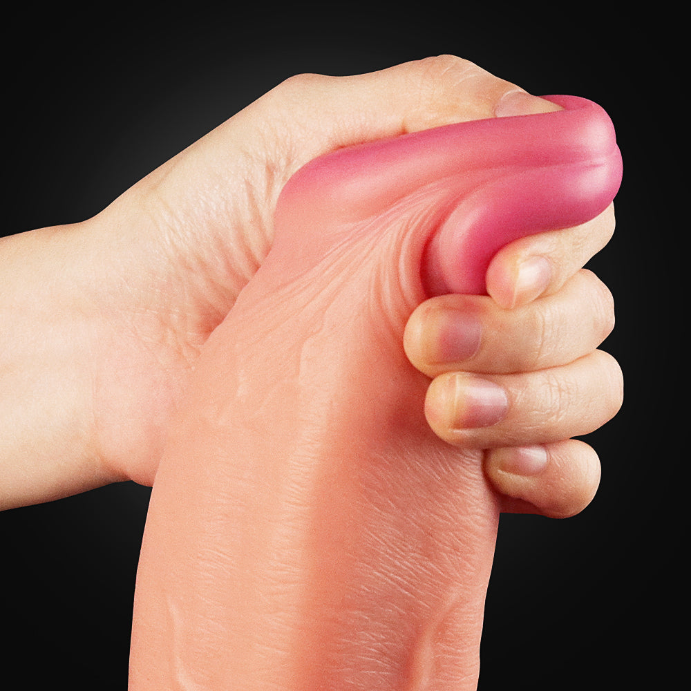 Lovetoy Products Dual Layered Silicone 12" Nature Cock