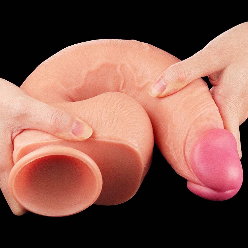 Lovetoy Products Dual Layered Silicone 12" Nature Cock