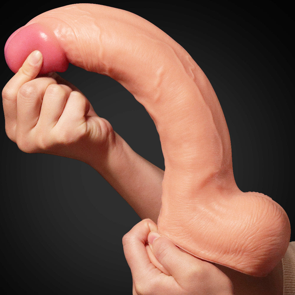 Lovetoy Products Dual Layered Silicone 12" Nature Cock