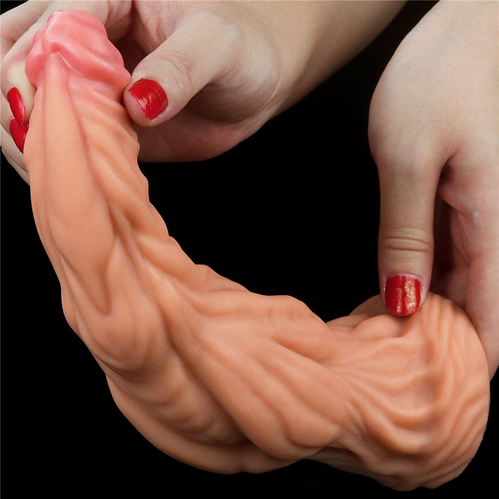 Lovetoy Dual Layered Silicone 9.5" Nature Cock - Light