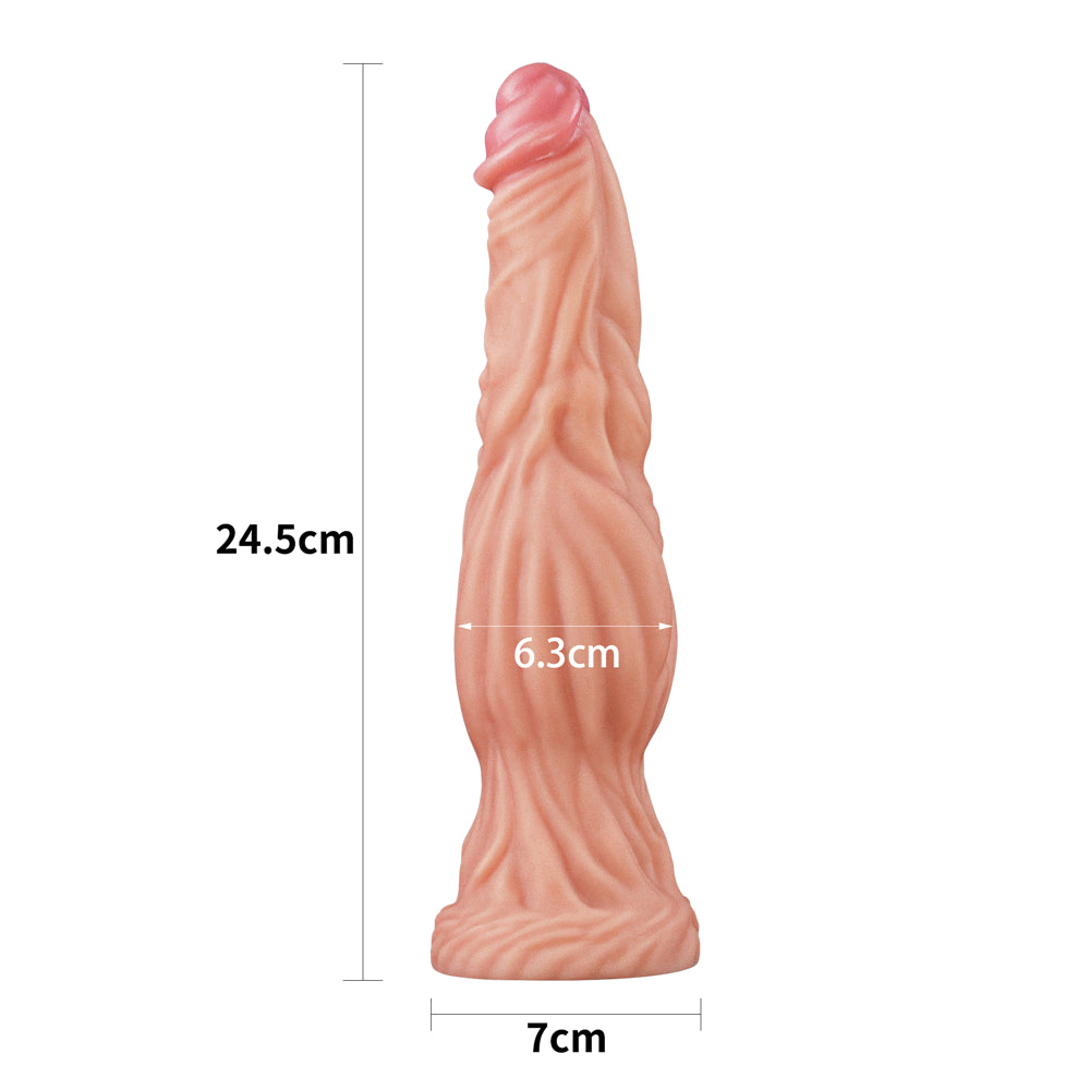 Lovetoy Dual Layered Silicone 9.5" Nature Cock - Light