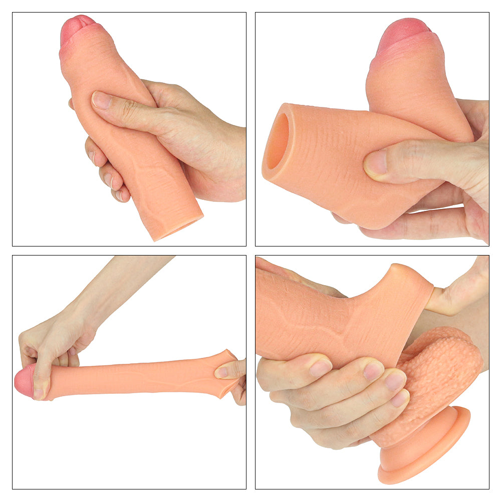 Lovetoy Products Revolutionary Silicone Uncut Nature Extender +1" Penis Extension - Light