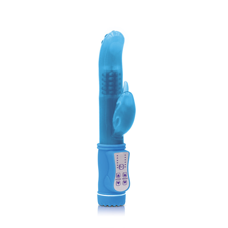 NS Novelties Firefly Jessica Glow in the Dark G-Spot Dolphin Vibrator - Blue