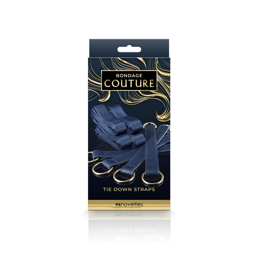 NS Novelties Bondage Couture Tie Down Straps - Blue