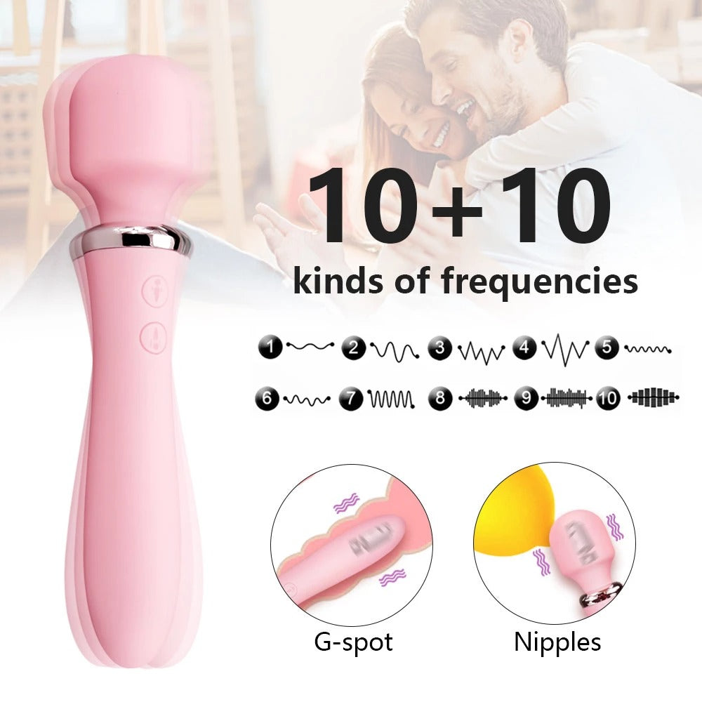 Lilo Shape of Love Rechargeable Double Ended Massage Vibrator - Pink